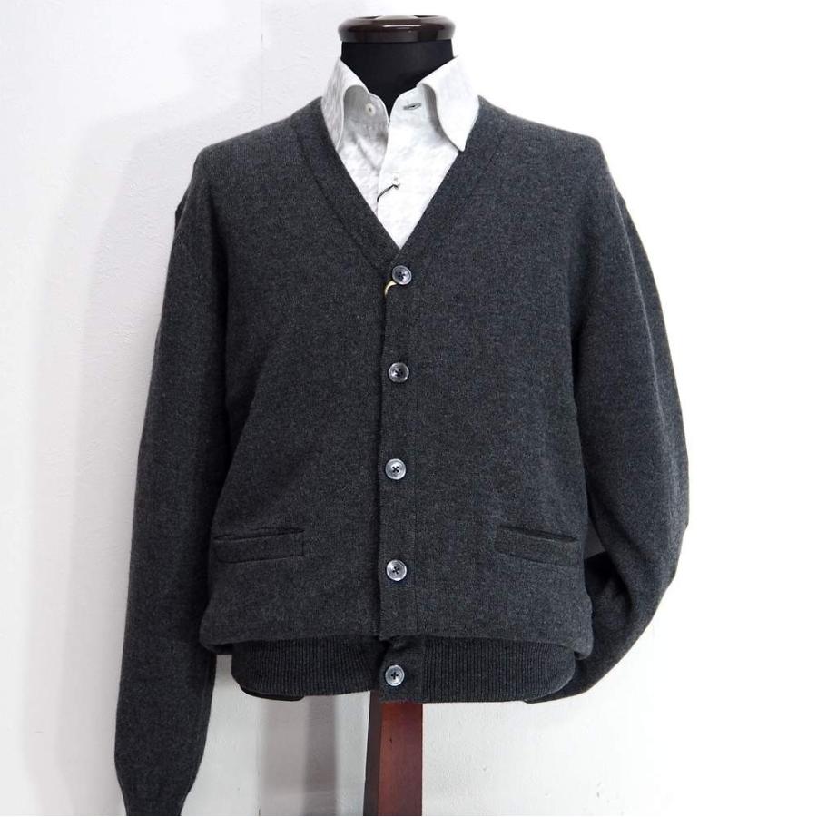 G G Geegellan ジーゲラン 日本製 カシミヤ Vネック カーディガン