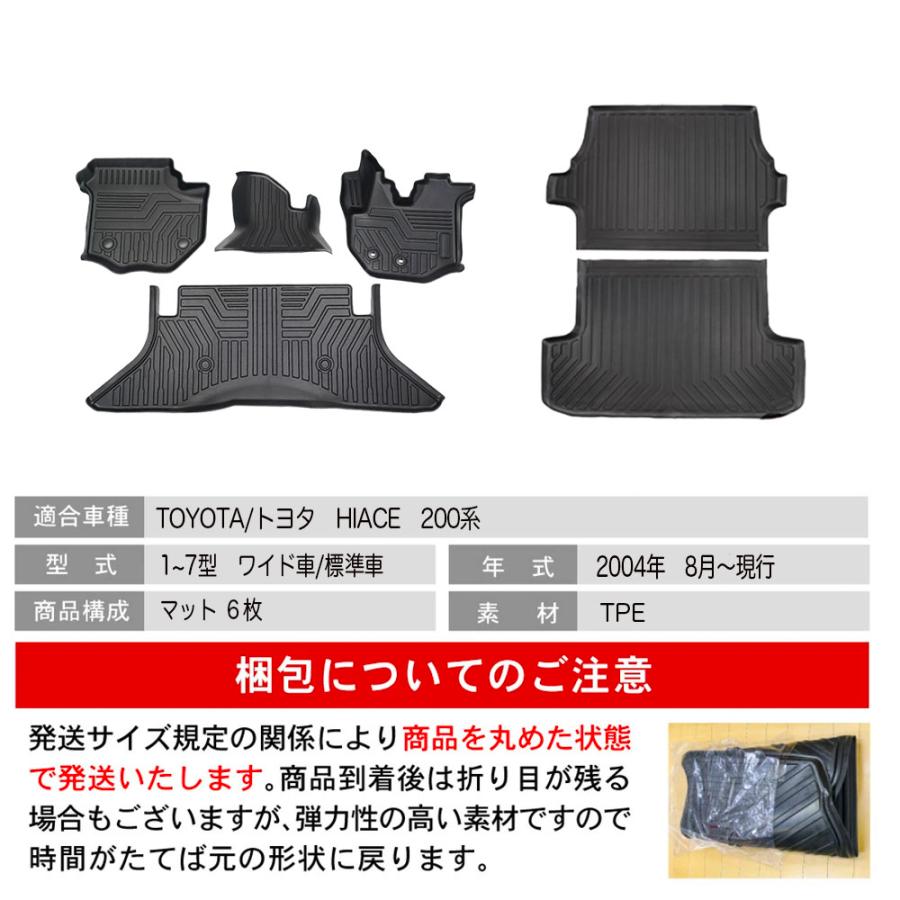 ハイエース フロアマット ラゲッジマット トランクマット 荷台 マット 