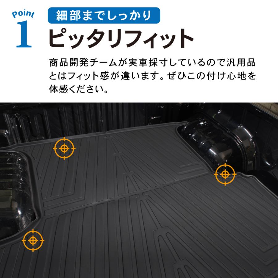ハイラックス 荷台 マット 防水 防汚 GUN125 ラバーマット ゴムマット