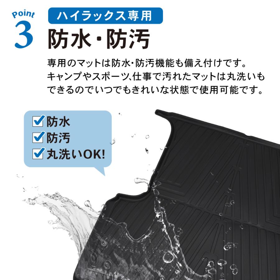 ハイラックス 荷台 マット 防水 防汚 GUN125 ラバーマット ゴムマット