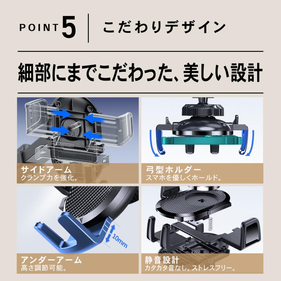 ワンタッチで瞬間ロック 車載ホルダー スマホホルダー 車用 車載 吸盤