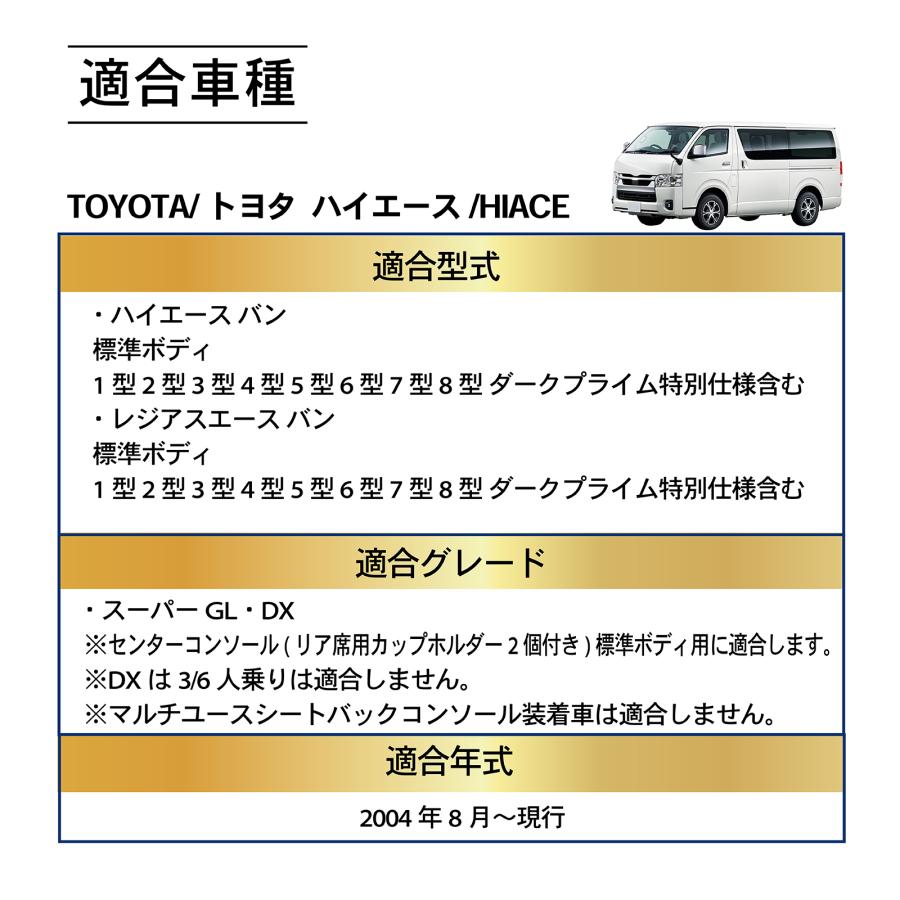ハイエース 200系 コンソール ボックス LED アームレスト 標準