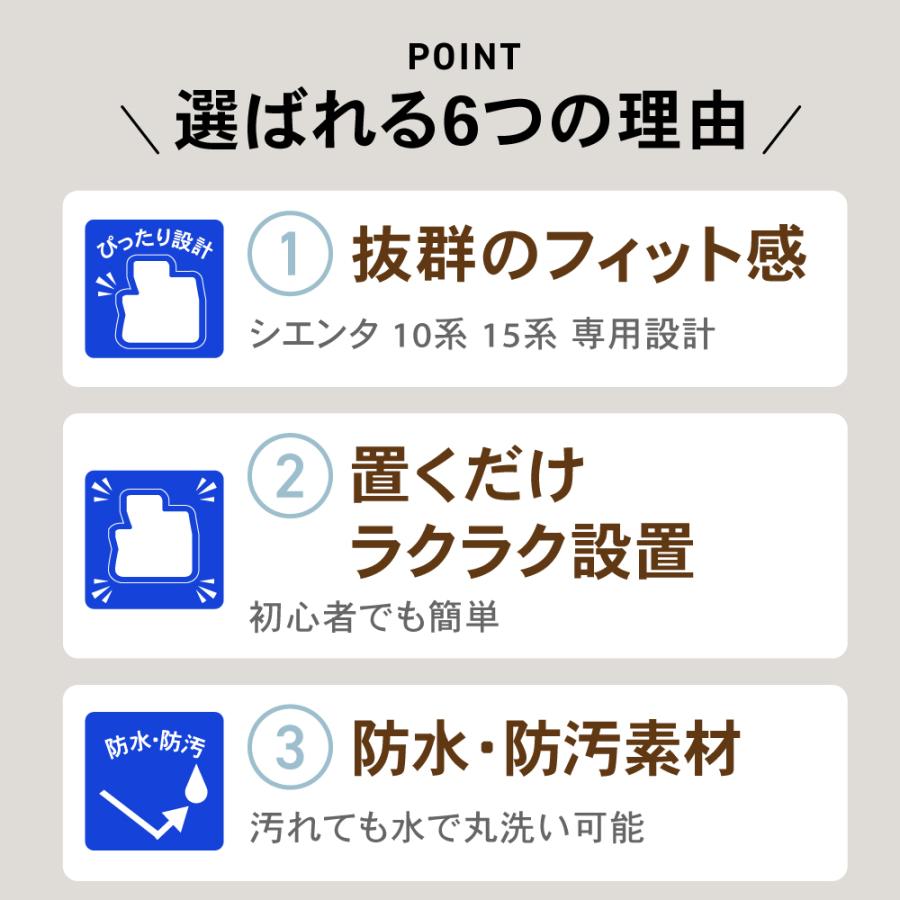 シエンタ(車) 国内生産 新型 シエンタ 10系 15系 フロアマット 3D 防水