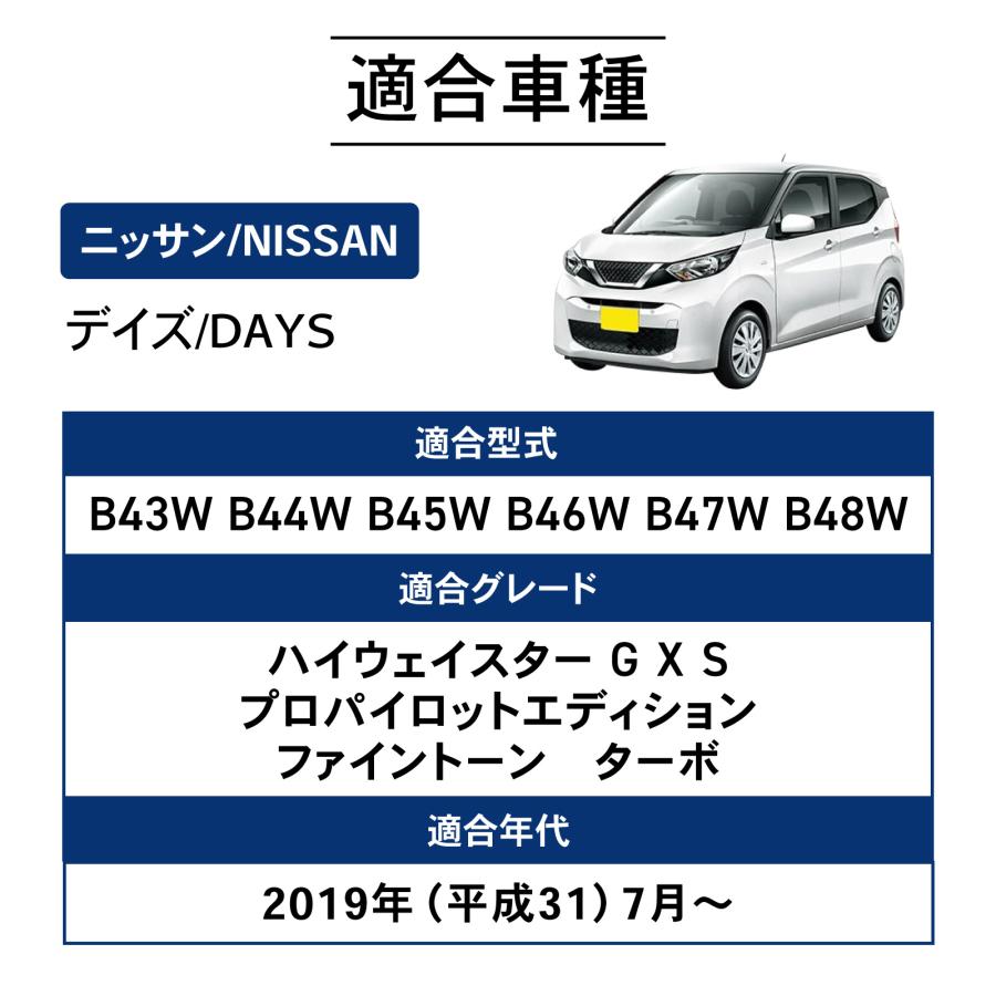 日産（NISSAN） 防水 防汚 デイズ B43W B44W B45W B46W B47W B48W