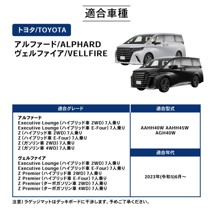 アルファード ヴェルファイア 40系 ラゲッジマット 3D 3列目 荷台