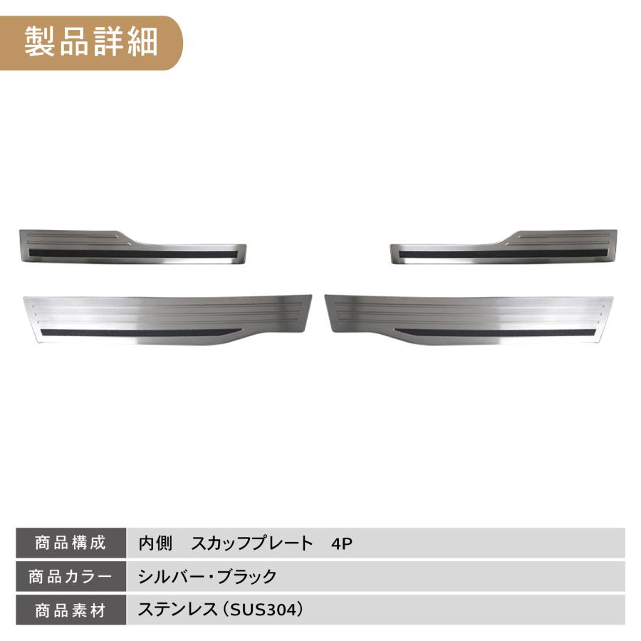 ステップワゴン RP6 RP7 RP8 スカッフプレート4P サイド ドア ステップ