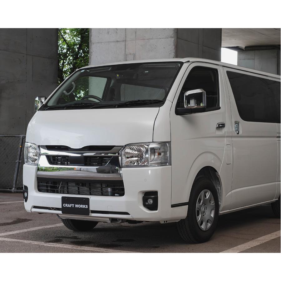 ハイエース 200系 コーナーパネル ガッツミラー 塗装済 カバー 1 ハイエース 200系 コーナーパネル ガッツミラー 塗装済 カバー 1