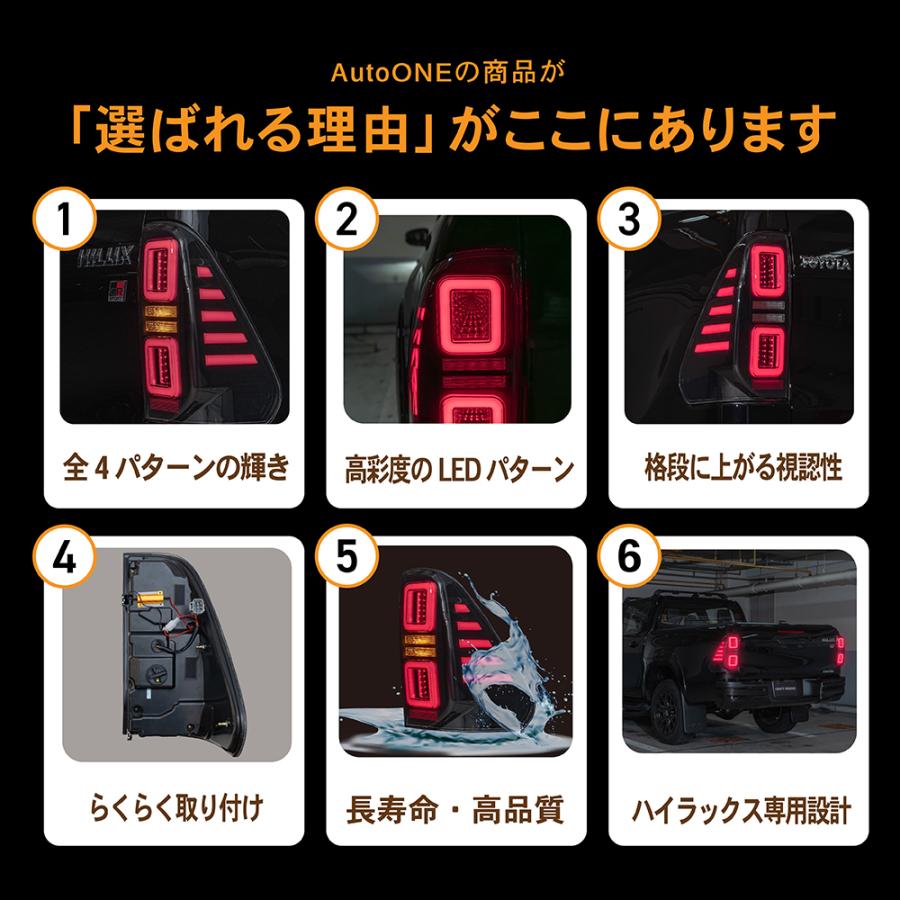 ハイラックス テールランプ LED GUN125 テール ランプ スモーク
