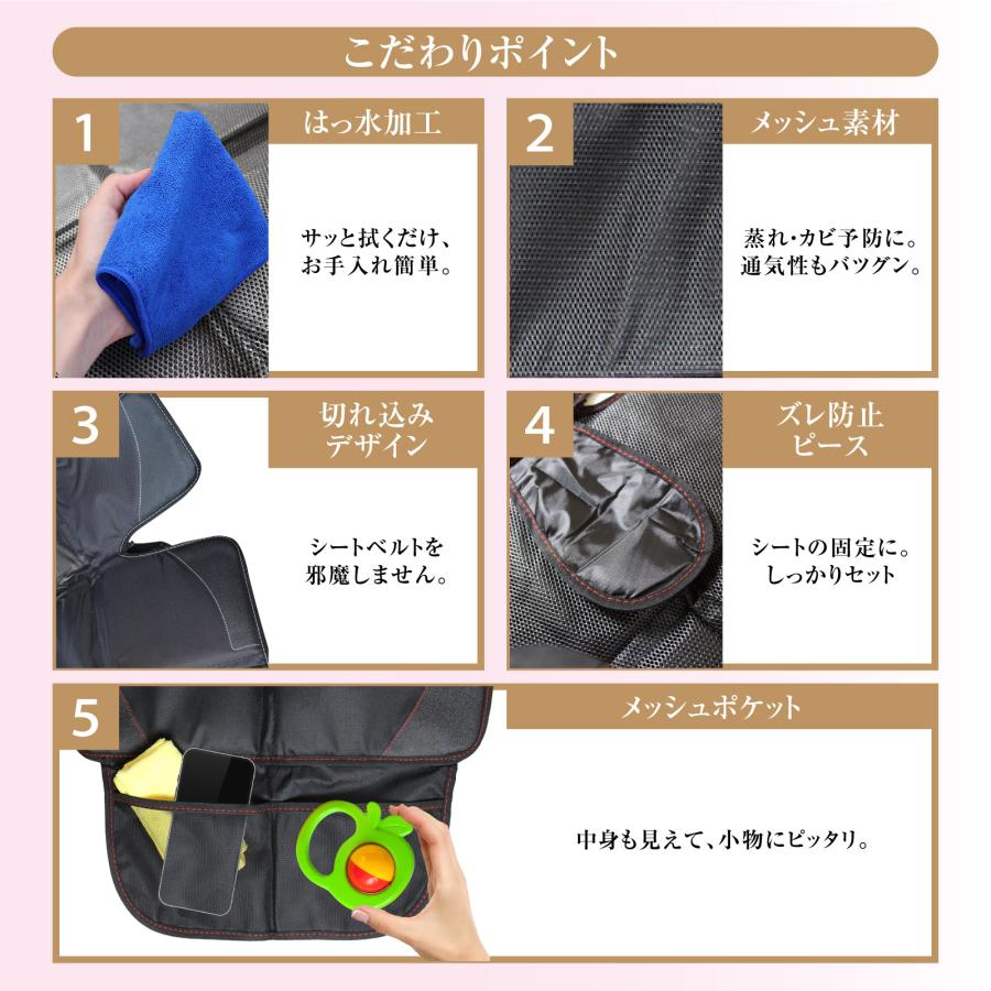 チャイルドシート 保護マット ISOFIX カバー 厚手 防水 汚れ 傷