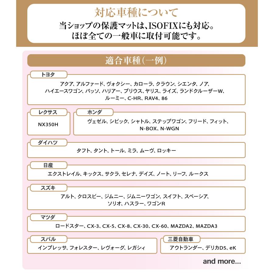 チャイルドシート 保護マット ISOFIX カバー 厚手 防水 汚れ 傷 防止
