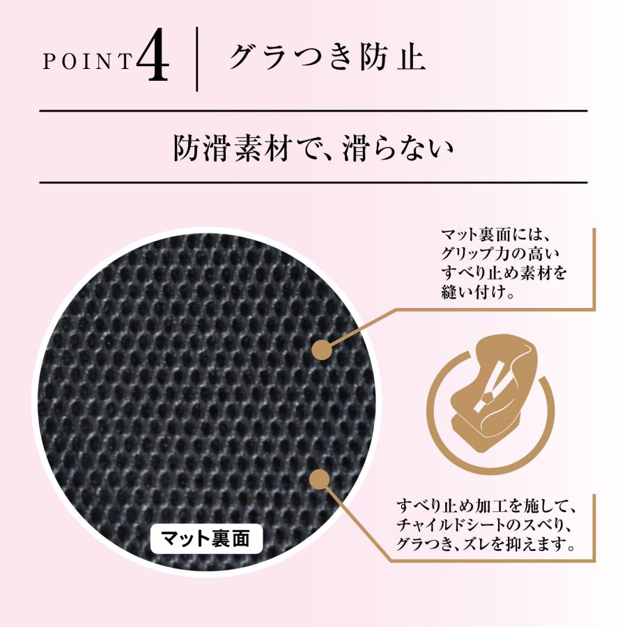 チャイルドシート 保護マット ハーフ タイプ ISOFIX 対応 厚手
