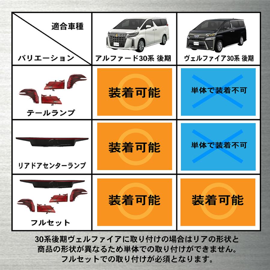 アルファード ヴェルファイア 30系 後期 テールランプ 40系 アルファード ヴェルファイア 30系 後期 テールランプ 40系