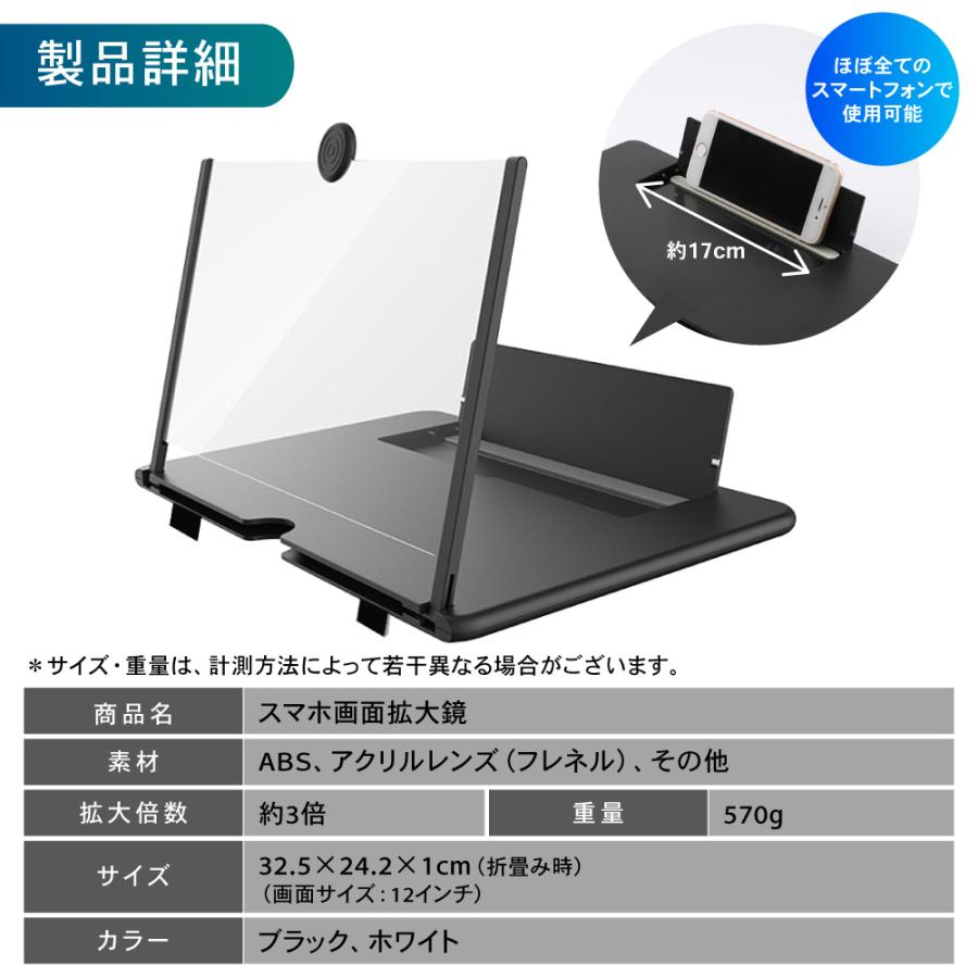 拡大鏡 約7cm レンズ 黒ハンドル 【公式通販】