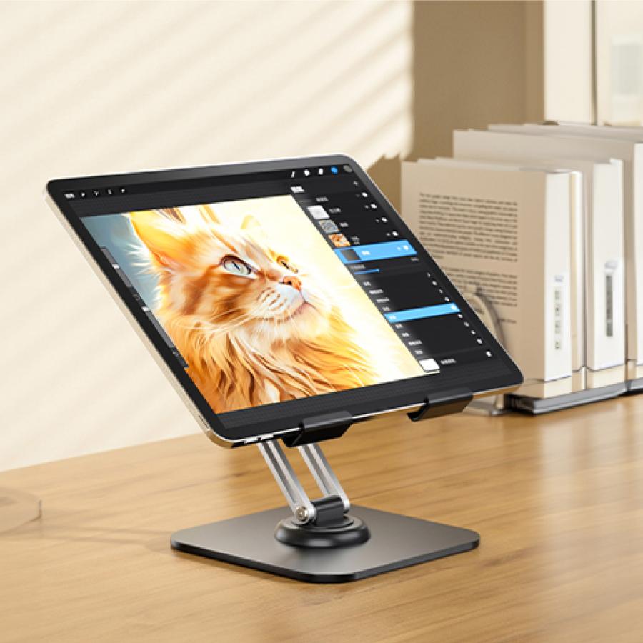 回転360度 タブレット スタンド 3軸 調節 抜群 iPad テレワーク 角度
