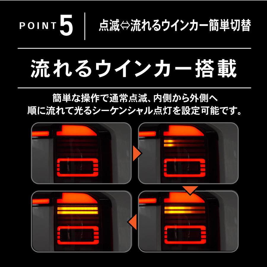 ランドクルーザー 250 テールランプ テール テールライト 貫通テールランプ 左右 ランクル250 アクセサリーシーケンシャル 発光ウィンカー | ブランド登録なし | 11