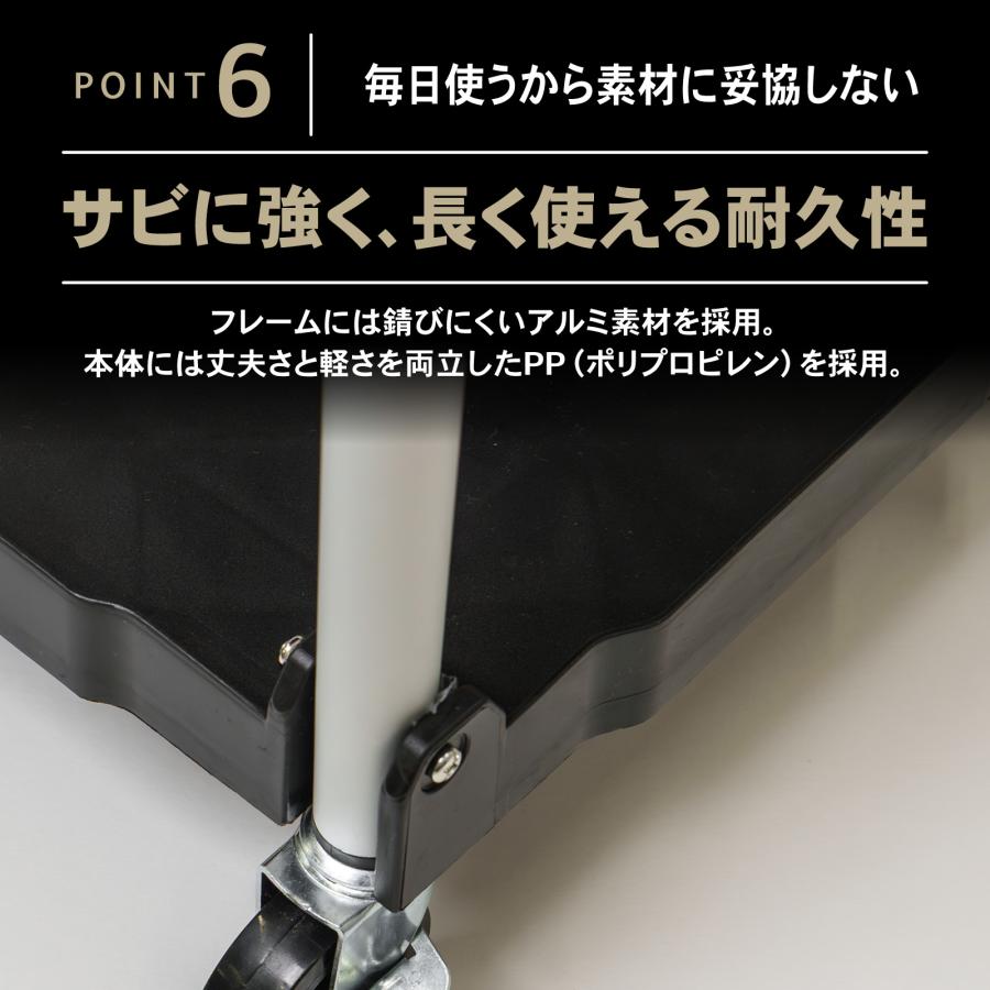 クラフト ワゴン 折りたたみ キャスター付き 総耐荷重75kg 作業