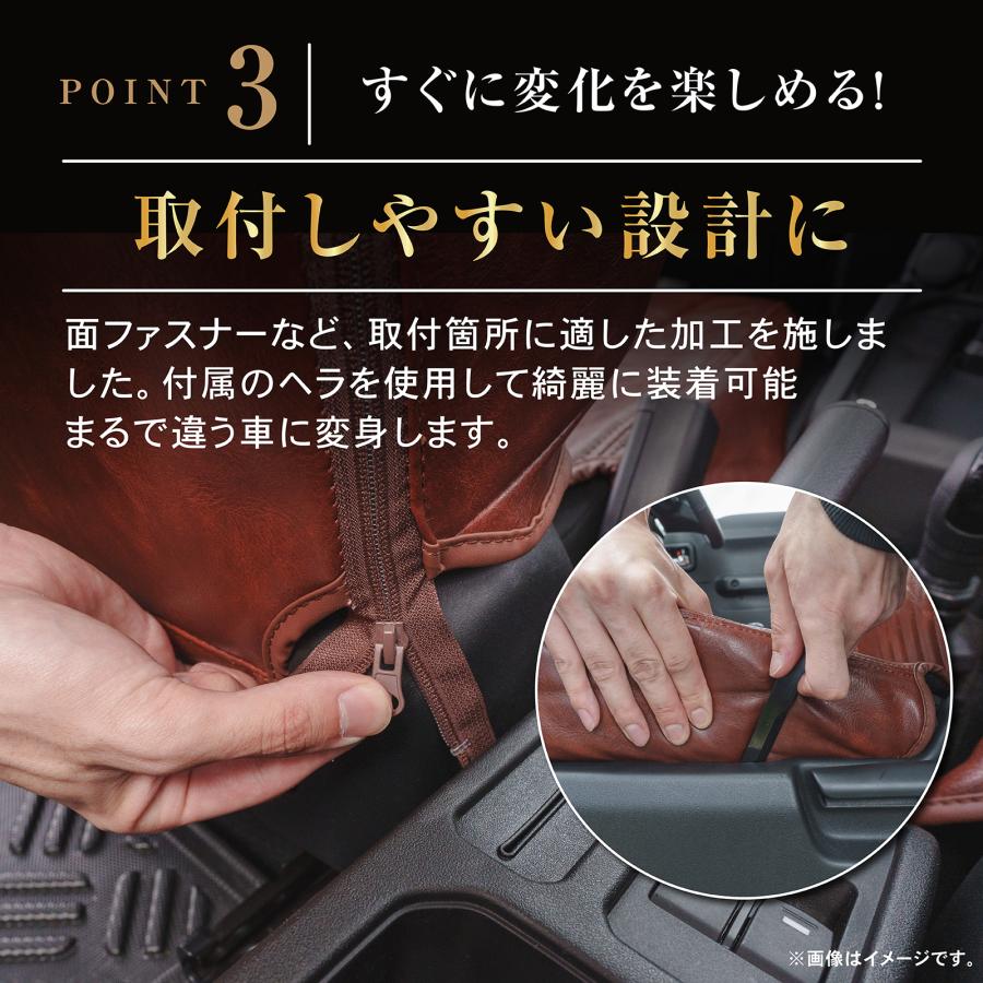 「車検対応」 「難燃証明書取得]」ハイエース 200系 クラシックスタイルキッド シートカバー 通常タイプ コンソール ボックス セット | ハイエース | 08