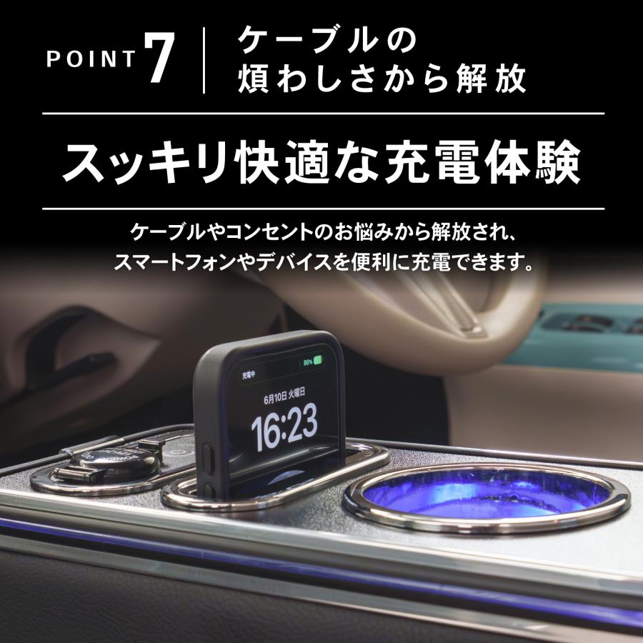ムーブキャンバス コンソールボックス ワイヤレス充電付き 収納 内装 軽 軽自動車 アームレスト センターコンソール 専用 ムーヴ LA800S LA810S | ブランド登録なし | 14