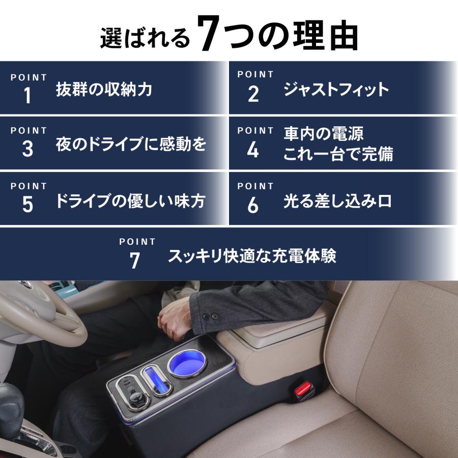 ムーブキャンバス コンソールボックス ワイヤレス充電付き 収納 内装 軽 軽自動車 アームレスト センターコンソール 専用 ムーヴ LA800S LA810S | ブランド登録なし | 03