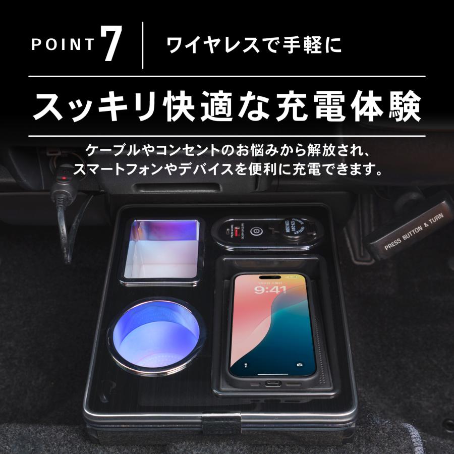 ハイエース リアカップホルダー USBポート付き 車内収納 楽天市場】ハイエース レジアスエース 200系 リア コンソールボックス