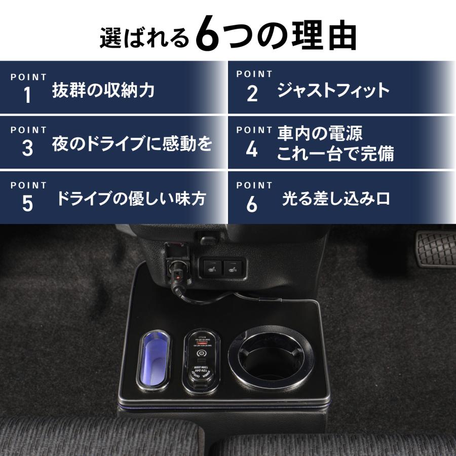 ムーヴ 専用 コンソールボックス 充電 後付け USB タイプA タイプC ドリンクホルダー センターコンソール 収納 新型ムーヴ ダイハツ DAIHATSU | ブランド登録なし | 03