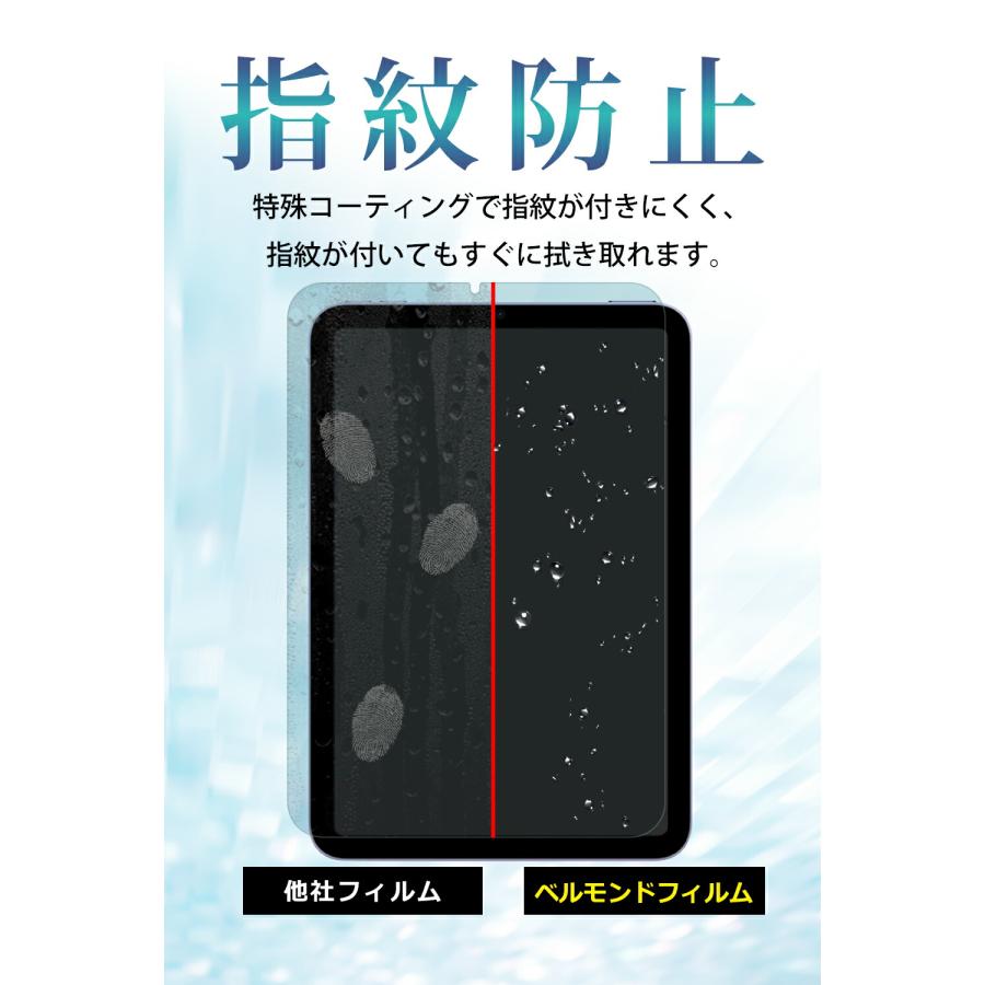 iPad mini (第6世代 2021) ブルーライトカット ガラスフィルム 硬度9H 高透過 指紋防止 気泡防止 強化ガラス アイパッド YFF｜wadoo｜06
