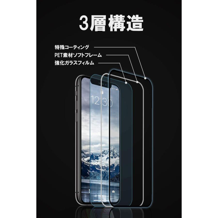 iPhone 11 Pro MAX iPhone XR ガラスフィルム XS フィルムガイド付 XSMAX 液晶保護フィルム X  YFF｜wadoo｜04