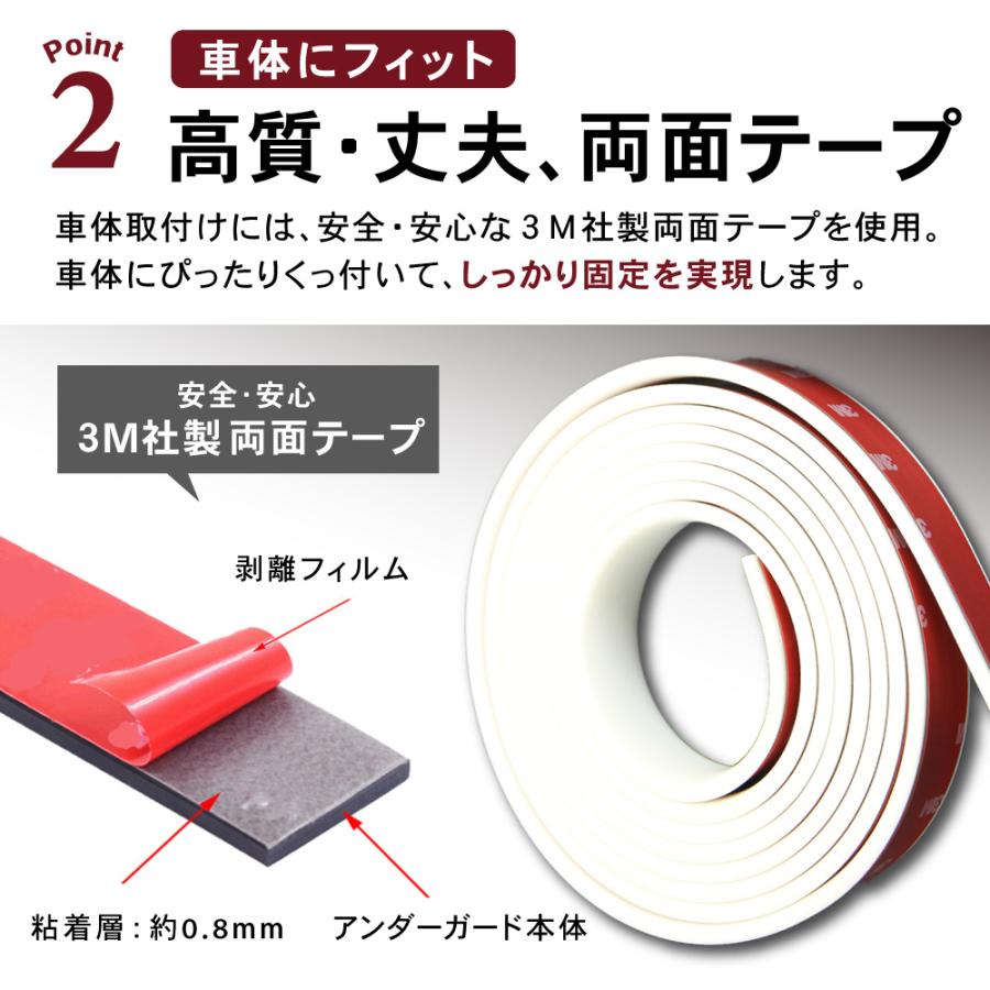 アンダーガード 全車種対応 ガリ傷防止 傷 傷隠し キズ隠し 軟質PVC製 車  汎用 送料無料 リアスポイラー リップスポイラー アンダー 楽天ロジ｜wadoo｜11