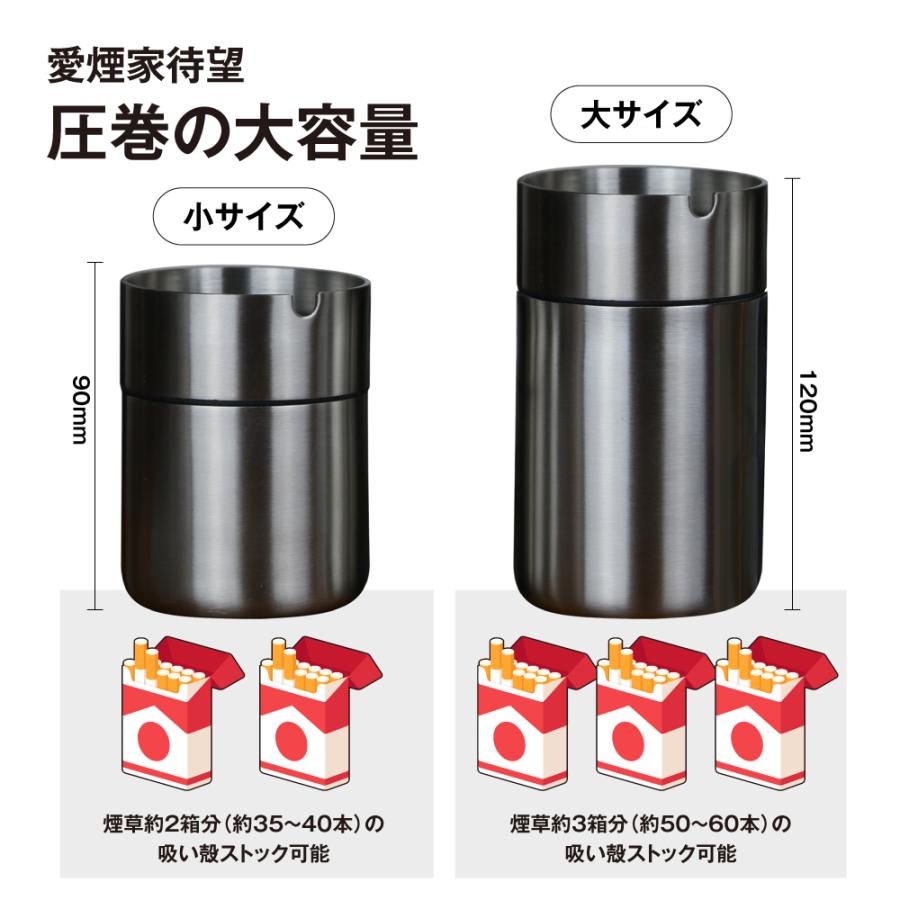 12周年記念イベントが 灰皿 車 ステンレス アッシュトレイ 車用 室内 車載 車載灰皿 タバコ 大容量 大 小 シルバー 銀 たばこ 煙草 ハリアー ハイエース 楽天ロジ Aynaelda Com