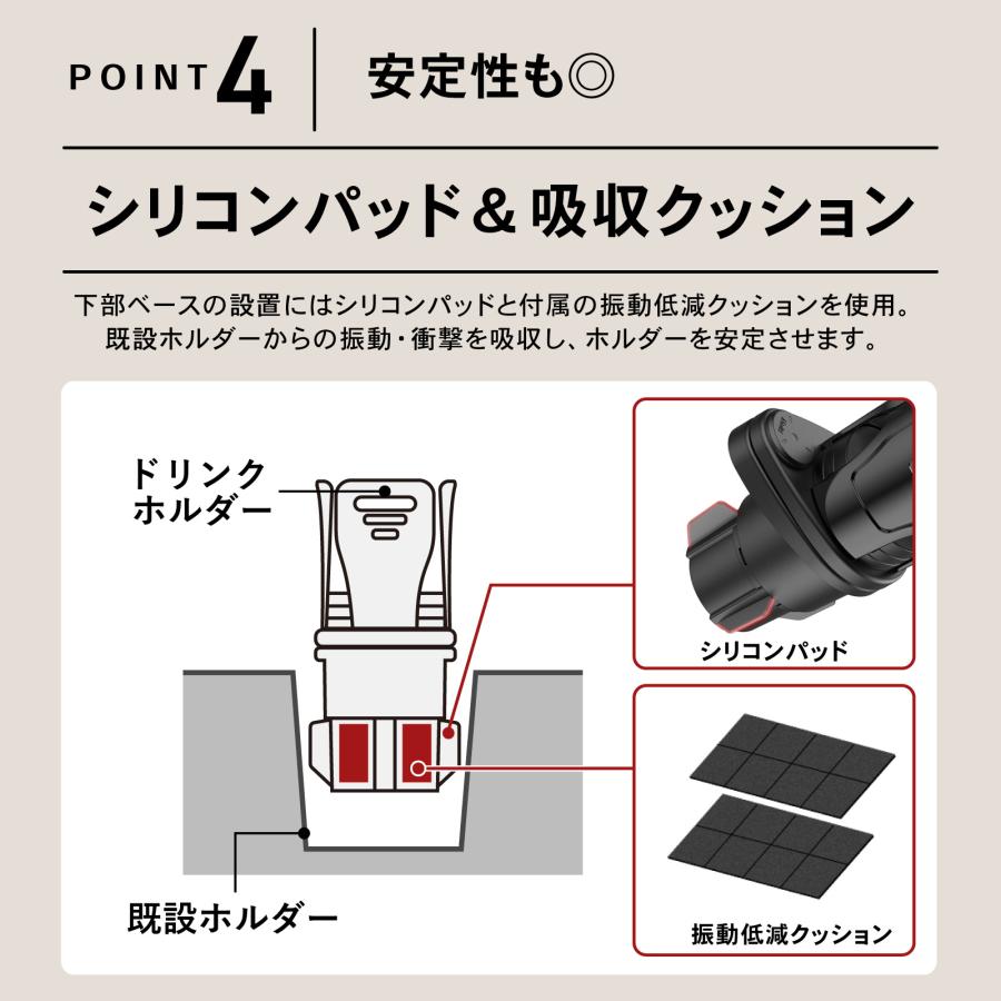 マルチカップホルダー 車 ドリンクホルダー 2in1 多機能 車載 カップ