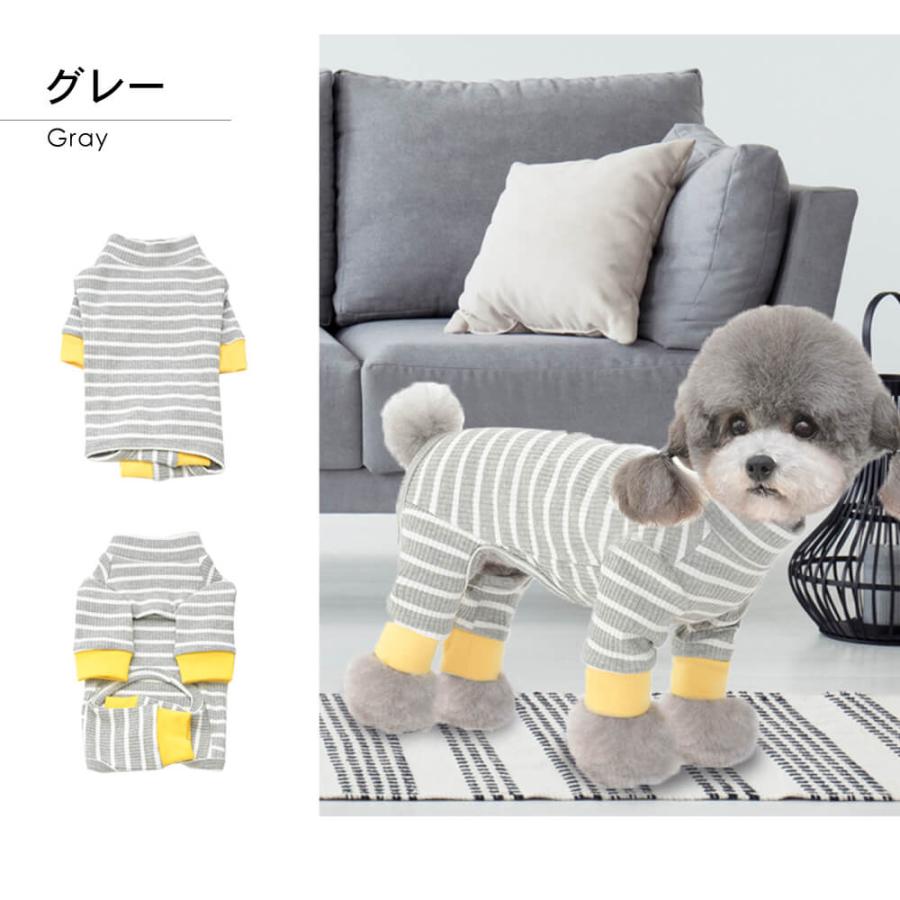 犬服 犬の服 つなぎ カバーオール S M L ボーダー ドッグウェア ドッグ