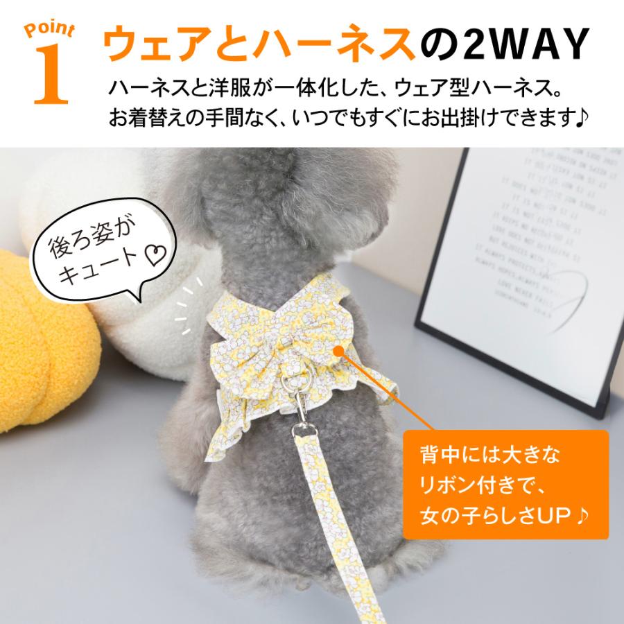 ウェア型ハーネス ハーネス&リードセット ハーネスリード 犬 小型犬