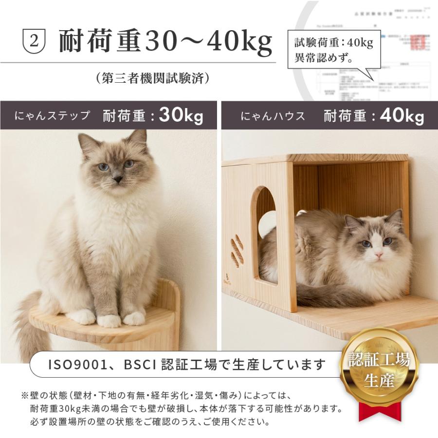 キャットウォーク 壁付け キャットタワー 猫 穴あけ不要 キャットステップ 壁面 省スペース キャットハウス にゃんウォール 室内飼い 運動不足解消 Urban Tail | ブランド登録なし | 09