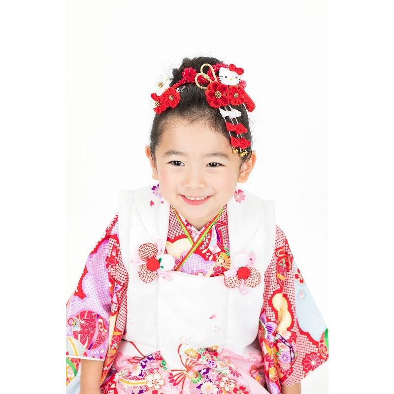 ハローキティ 髪飾り 七五三髪飾り キティ つまみ細工髪飾り HELLO