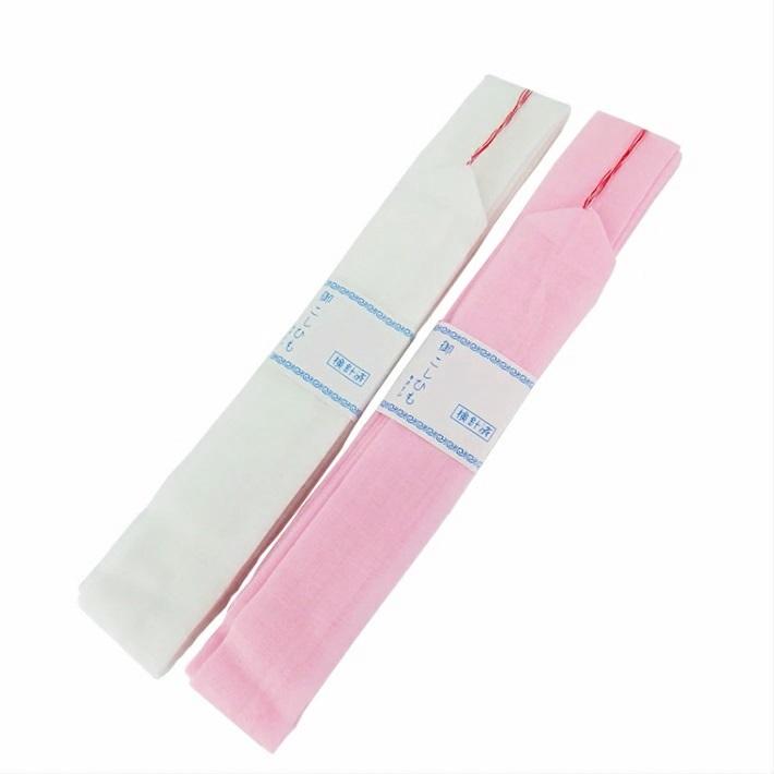 腰紐 腰ひも 腰ヒモ モスリン 1本 バラ 売り ピンク 白 きもの ゆかた  