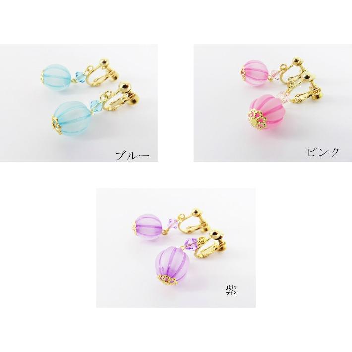 ピアス　夏　長め　薔薇　赤　カボション　和柄　浴衣　蝶　パール　イヤリング 和柄鬼灯-彼岸花（赤）-のイヤリング・ピアス | をりをり-woriwori-