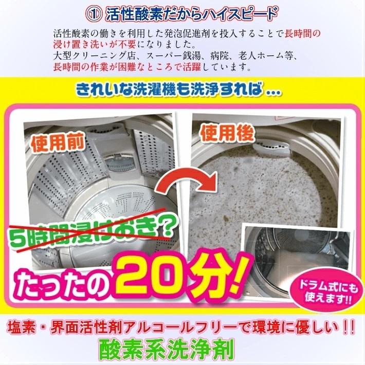 洗濯槽洗剤 根こそぎ革命 3個 洗濯槽洗浄 洗濯槽クリーナー 風呂釜洗浄 業務用洗剤 レジオネラ菌除去 カビ取り 酸素系洗剤｜waen0707｜02