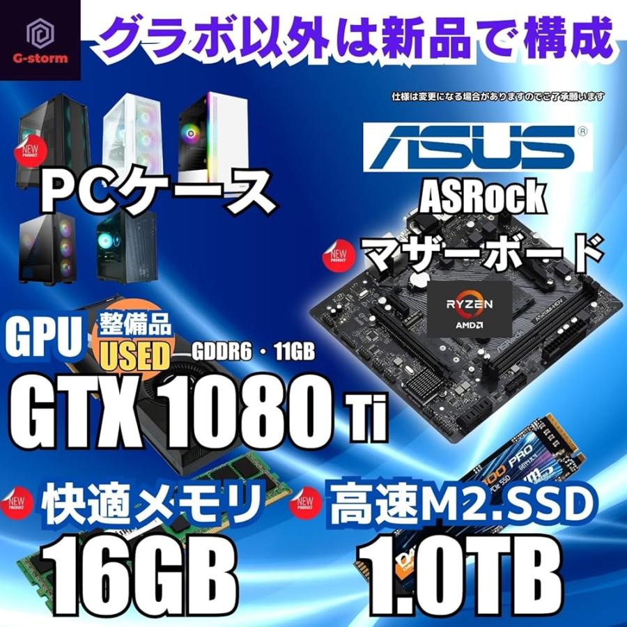 ゲーミングPC デスクトップPC タワー型 G-Stormシリーズ AMD Ryzen 7