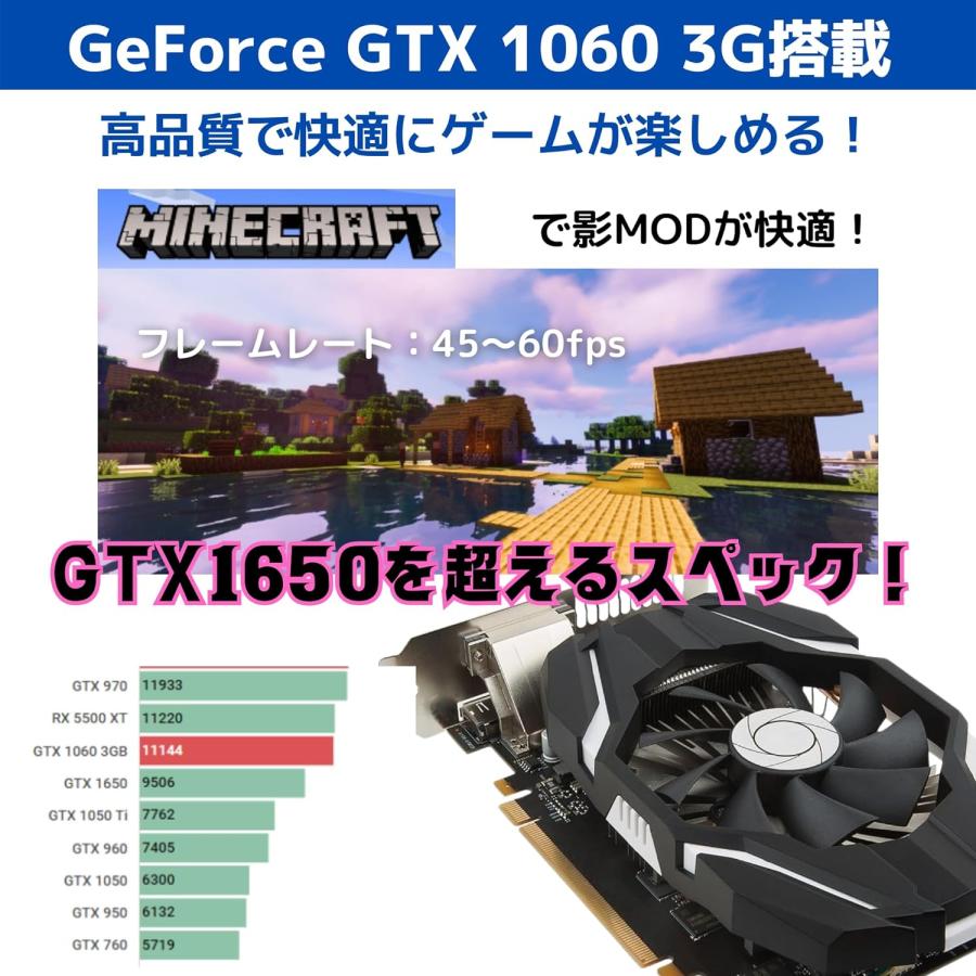 ゲーミングPC デスクトップPC タワー型 G-StormRシリーズ Core i5 第6世代/Core i7 第4世代 CPU GeForce GTX 1060 3G 16GBメモリ 512GB SSD Windows 10｜wafflestore｜07