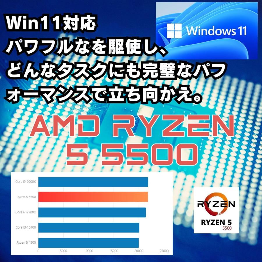 ゲーミングPC デスクトップ 整備済み アウトレット GTX1660Super Ryzen5 5500 16GB SSD512GB Win11 apex 90日保証 G-Storm |  | 03
