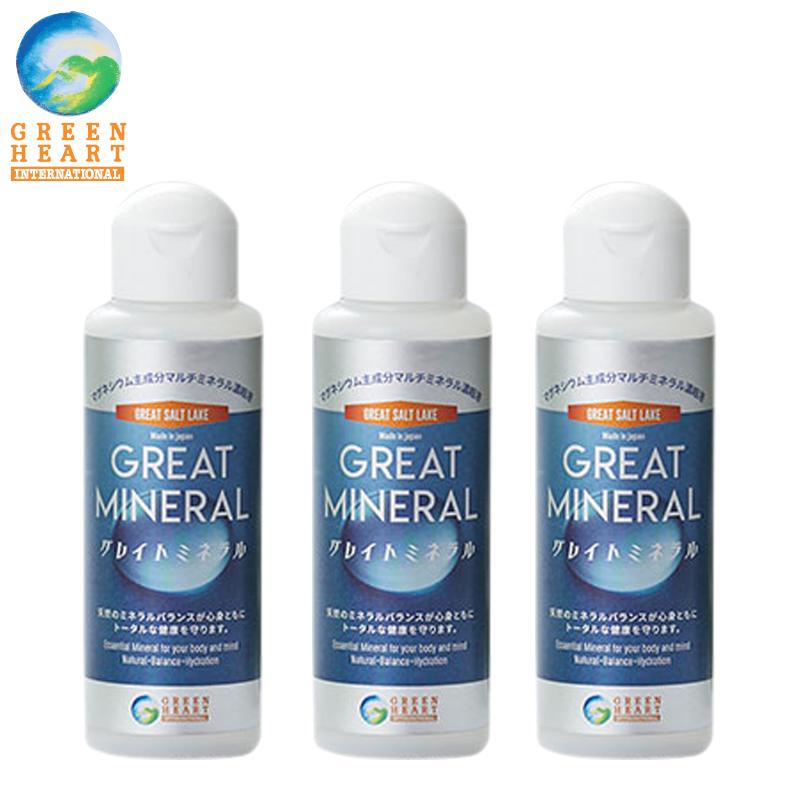 グレイトミネラル 3本セット 100mL×3 サプリメント マルチミネラル濃縮液 78種類のミネラル 水溶性 マグネシウム ナトリウム カリウム カルシウム 亜鉛 セレン