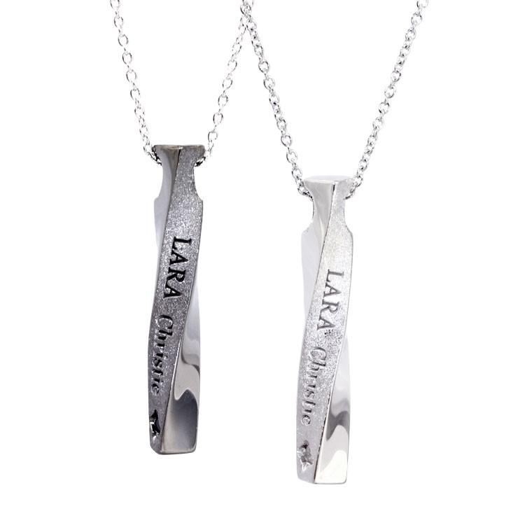 ララクリスティー ペアネックレス ペンダント シルバーアクセサリー シルバー ラブトルネード PAIR Label p3883-pの画像