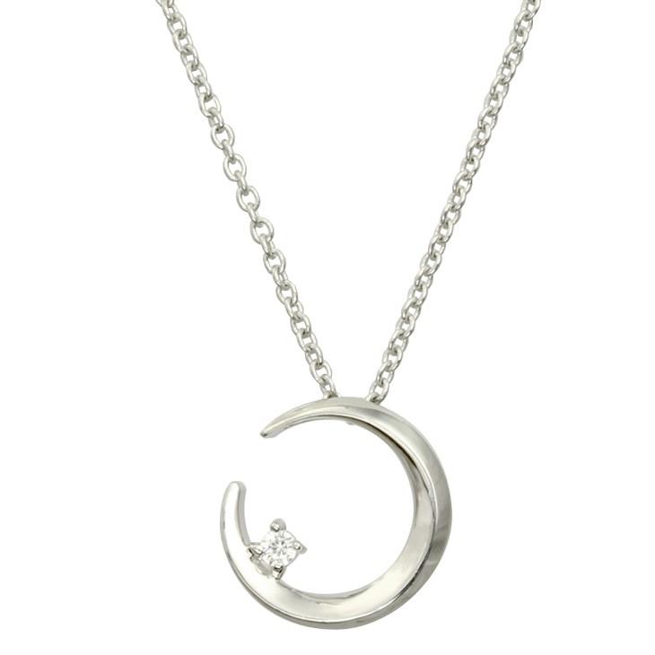 ララクリスティー ネックレス ペンダント シルバーアクセサリー シルバー レディース ルナ WHITE Label p5802-wの画像