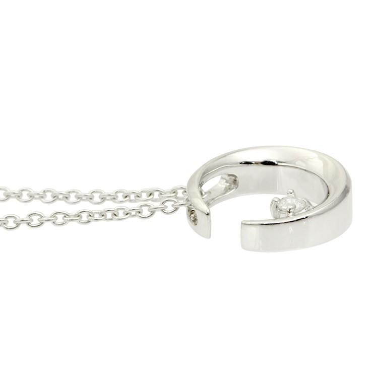 ララクリスティー ネックレス ペンダント シルバーアクセサリー シルバー レディース ルナ WHITE Label p5802-wの画像