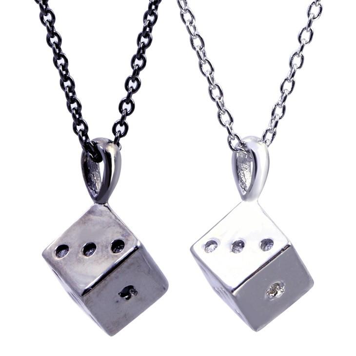 ララクリスティー ペアネックレス ペンダント シルバーアクセサリー ディスティニーダイスネックレス PAIR Label p8778-pの画像