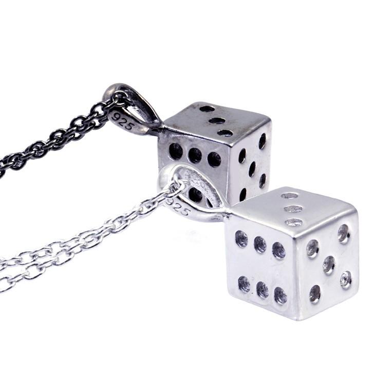 ララクリスティー ペアネックレス ペンダント シルバーアクセサリー ディスティニーダイスネックレス PAIR Label p8778-pの画像