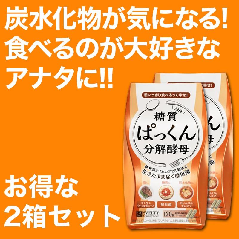 ぱっくん分解酵母 2箱セット(120粒×2) svelty スベルティ ダイエット