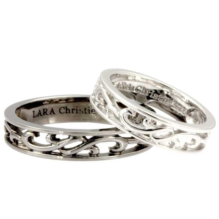 ララクリスティー ペア リング 指輪 シルバーアクセサリー メンズ レディース ランソー PAIR Label r6028-pの画像
