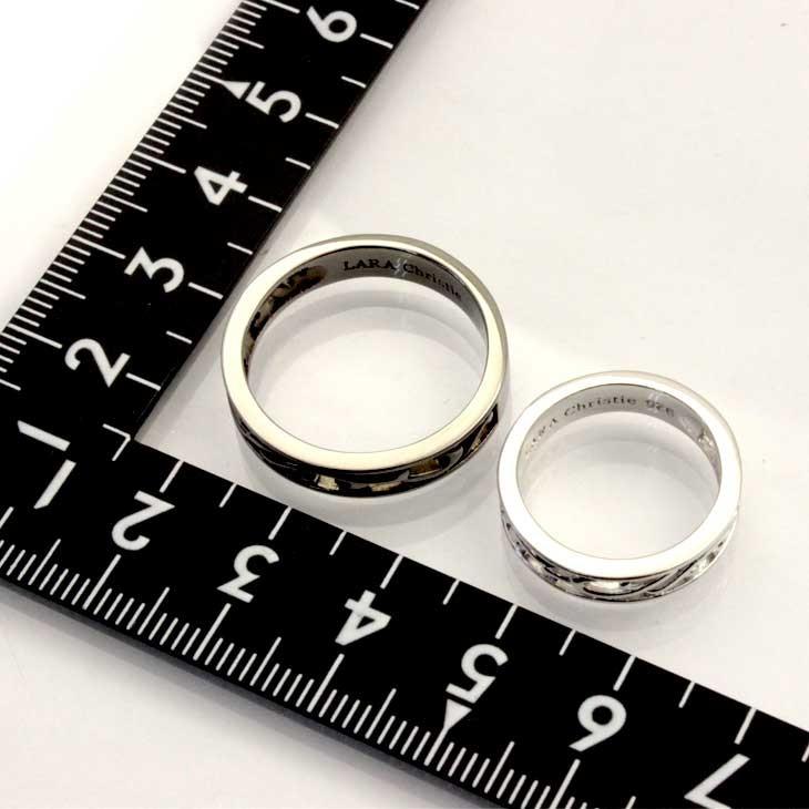 ララクリスティー ペア リング 指輪 シルバーアクセサリー メンズ レディース ランソー PAIR Label r6028-pの画像