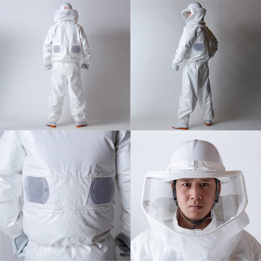 空調ファン付 蜂防護服 ラプター GALE 4 と蜂防護手袋の完全